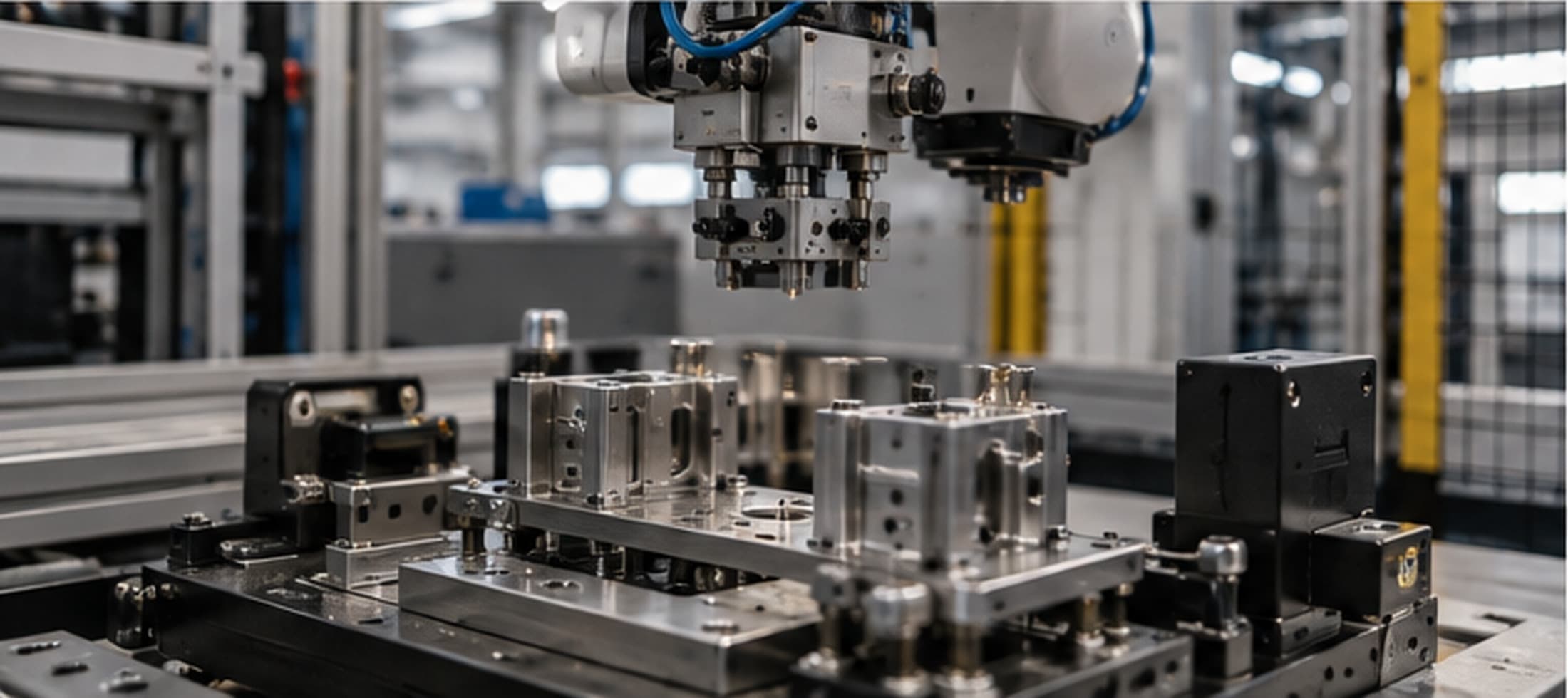 Automation cell with precision tooling and fixtures